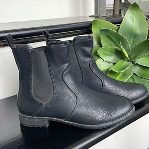 New vegan leather slip on ankle boots, booties rain 7